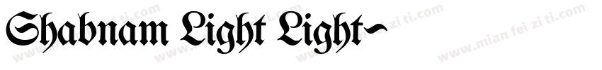 Shabnam Light Light字体转换